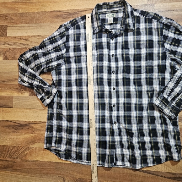 L.L. Bean XL Large Scotch Plaid Flannel Mens Shirt 228061 - Picture 8 of 10